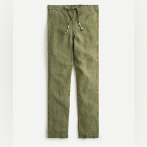 J Crew Tie-waist seaside pant in linen blend